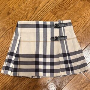 Burberry Plaid Beige and Black Toddler Skirt